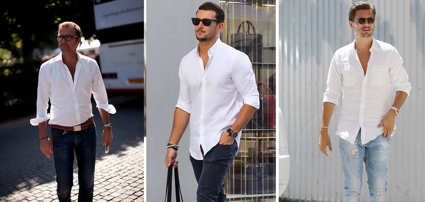 Белые мужские рубашки на выпуск - купить по АКЦИИ в интернет магазине MERC, Цена на сайте.